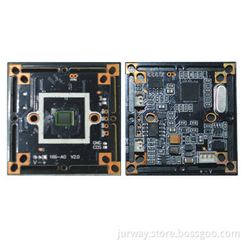 650TVL 1/4-inch low lux color CMOS camera board, 38 x 38mm, 32 x 32mm
